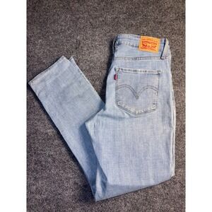 Levi's Skinny Jeans Womens 10 Blue Denim Classic Fit Stretch Mid Rise Red Tab